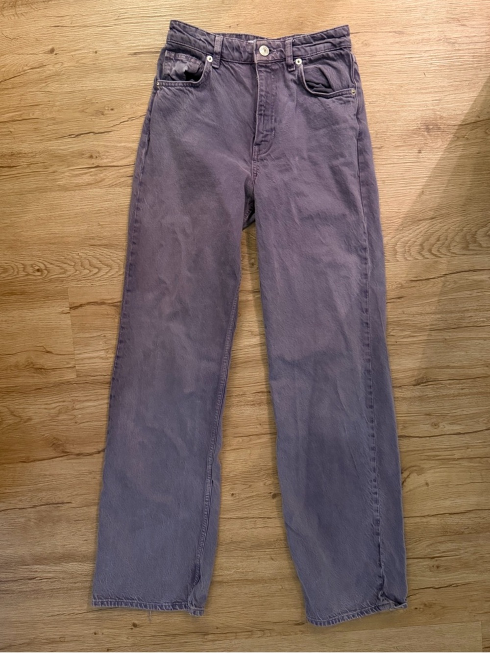 Zara Lavender Wide-Leg Jeans
